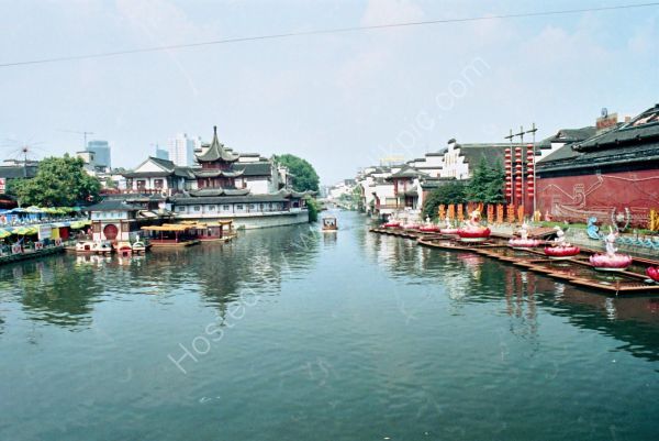 View from Old Town canal side of Nanjing, China